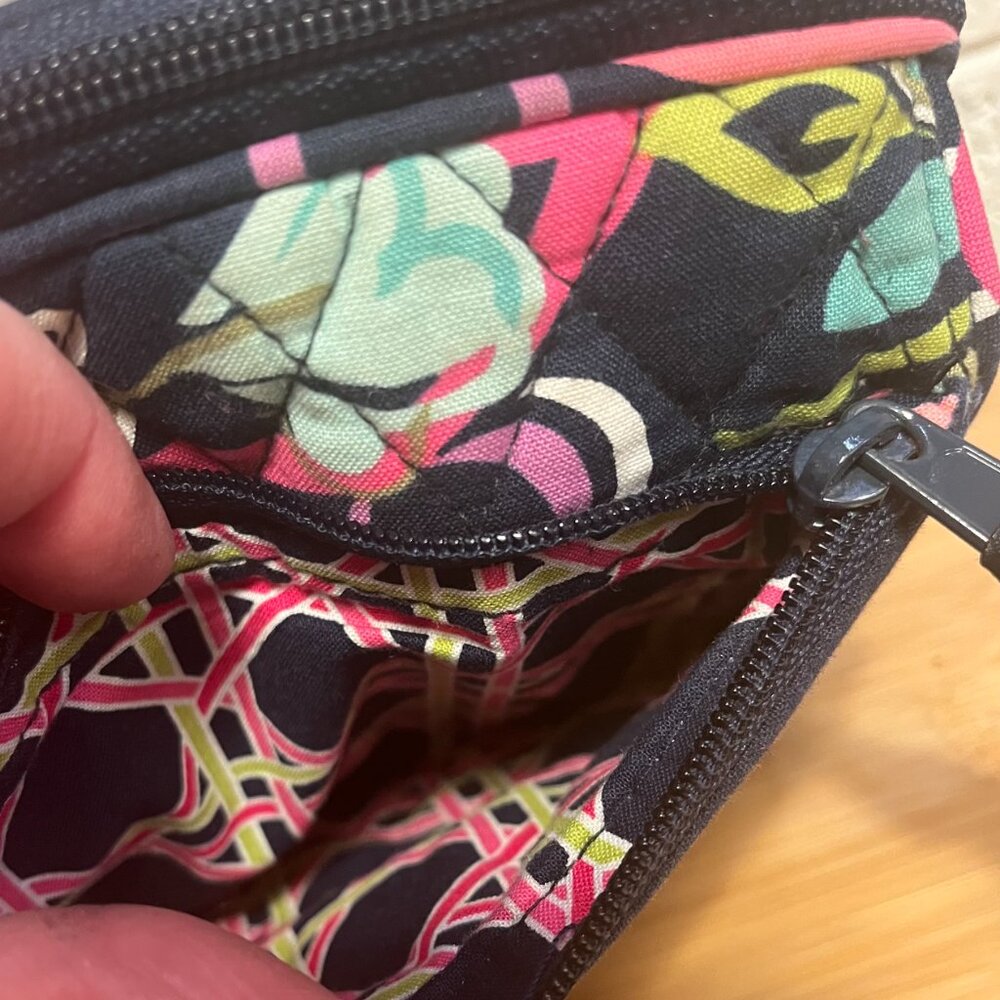 Vera Bradley Navy Blue and Pink Floral Mini Hipster Bag - Picture 7 of 10